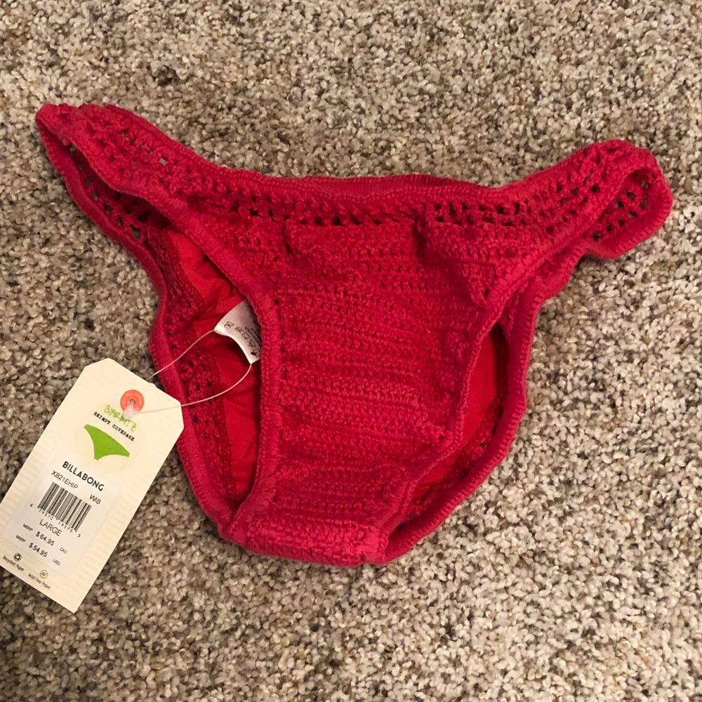 New with Tags! Billabong pink swimsuit bottoms L